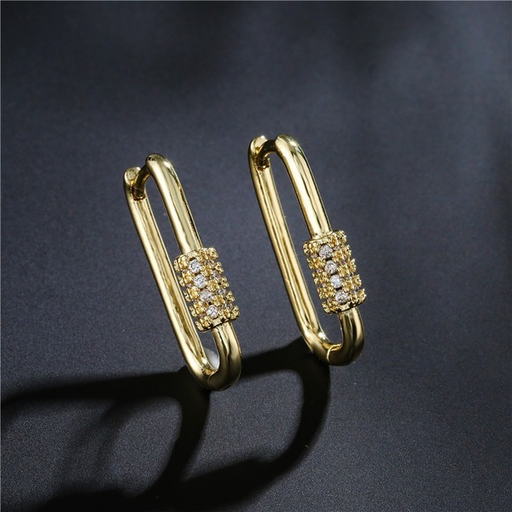 Bulk Jewelry Wholesale gold copper plated micro inlaid color zirconium Earrings JDC-ES-ag083 Wholesale factory from China YIWU China