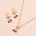 Bulk Jewelry Wholesale gold copper pomegranate red cherry necklace JDC-NE-D648 Wholesale factory from China YIWU China