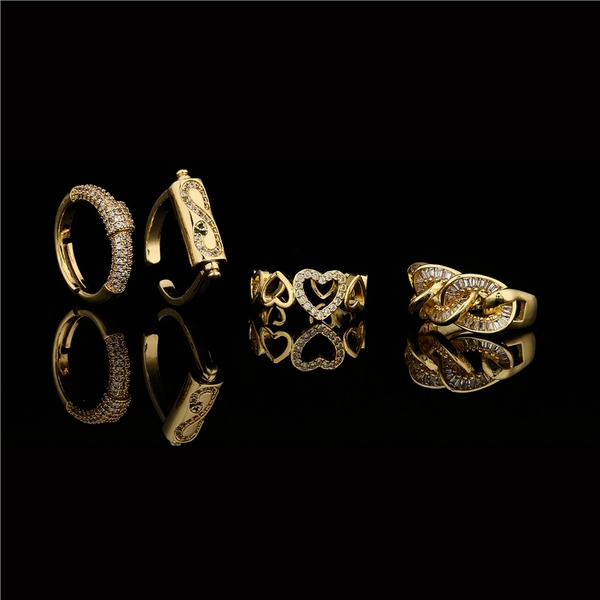 Bulk Jewelry Wholesale gold copper serpent ring JDC-RS-ag023 Wholesale factory from China YIWU China