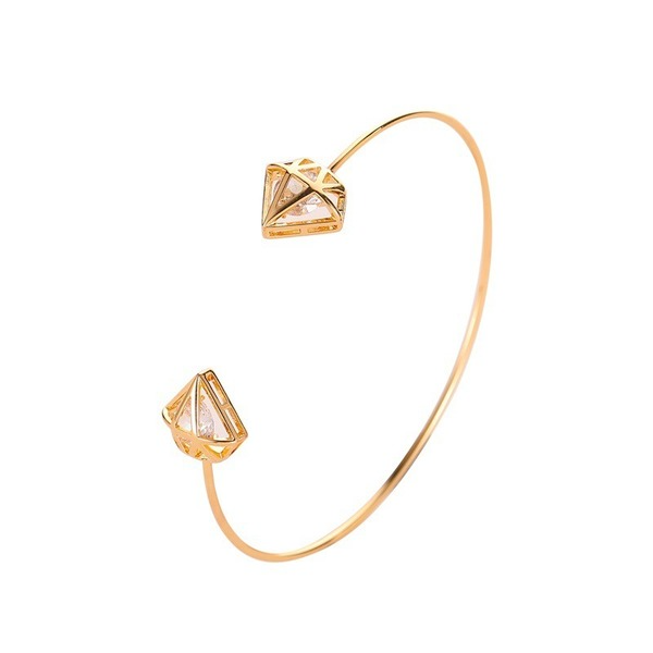 Bulk Jewelry Wholesale gold copper simple hollow triangle bracelet JDC-BT-D545 Wholesale factory from China YIWU China