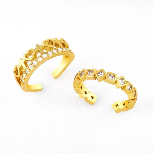 Bulk Jewelry Wholesale gold copper simple ring JDC-RS-AS036 Wholesale factory from China YIWU China