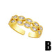 Bulk Jewelry Wholesale gold copper smile rings JDC-RS-AS245 Wholesale factory from China YIWU China