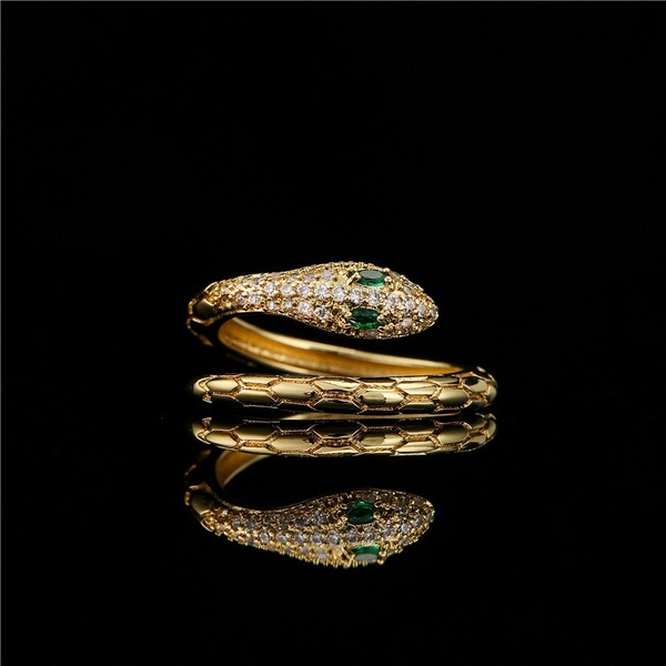 Bulk Jewelry Wholesale gold copper snake geometric Rings JDC-RS-ag068 Wholesale factory from China YIWU China