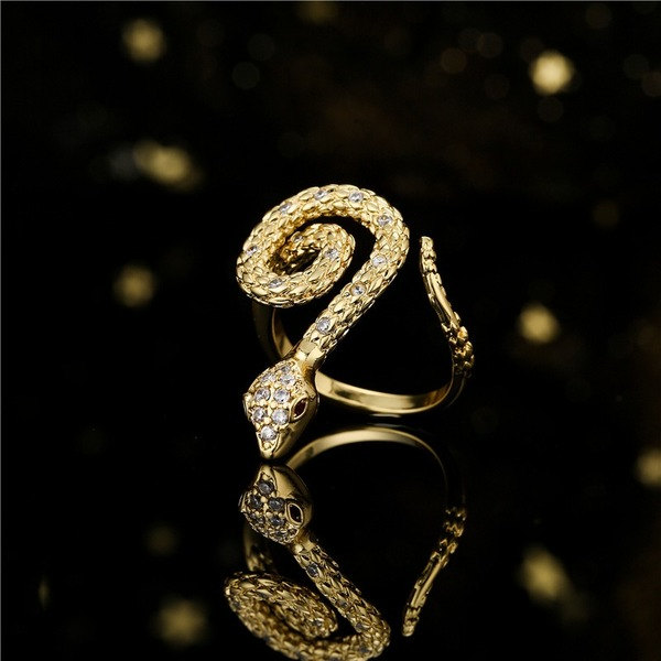 Bulk Jewelry Wholesale gold copper snake king modeling Rings JDC-RS-ag099 Wholesale factory from China YIWU China