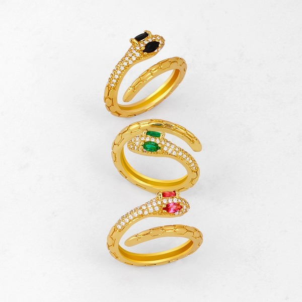 Bulk Jewelry Wholesale gold copper snake ring JDC-RS-AS020 Wholesale factory from China YIWU China
