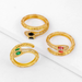 Bulk Jewelry Wholesale gold copper snake ring JDC-RS-AS020 Wholesale factory from China YIWU China