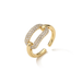 Bulk Jewelry Wholesale gold copper split Rings JDC-RS-ag059 Wholesale factory from China YIWU China