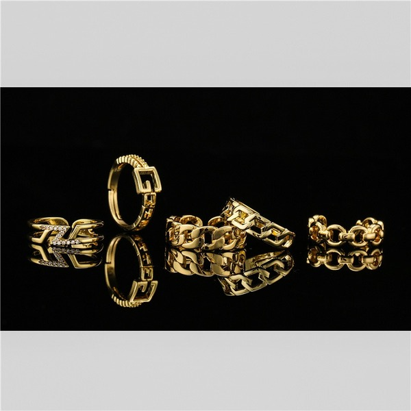 Bulk Jewelry Wholesale gold copper split Rings JDC-RS-ag109 Wholesale factory from China YIWU China