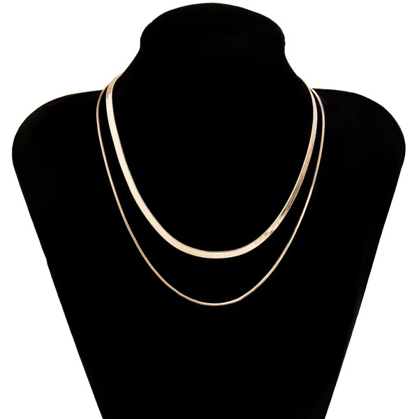 Bulk Jewelry Wholesale gold copper square snake bone chain necklace for women JDC-NE-KunJ078 Wholesale factory from China YIWU China