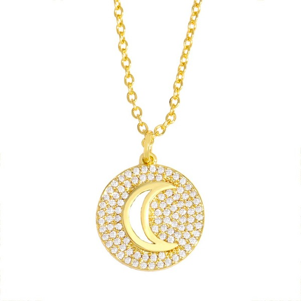 Bulk Jewelry Wholesale gold copper Star Moon Necklaces JDC-NE-AS221 Wholesale factory from China YIWU China