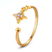 Bulk Jewelry Wholesale gold copper star moon ring JDC-RS-D006 Wholesale factory from China YIWU China