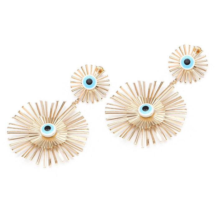 Bulk Jewelry Wholesale gold copper studded female micro-set evil's eye JDC-ES-BD006 Wholesale factory from China YIWU China