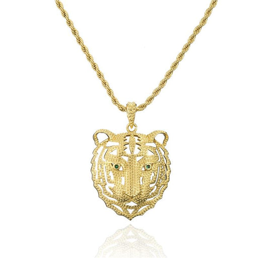 Bulk Jewelry Wholesale gold copper tiger head necklaces JDC-NE-ag048 Wholesale factory from China YIWU China