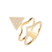 Bulk Jewelry Wholesale gold copper triangle Rings JDC-RS-AS101 Wholesale factory from China YIWU China