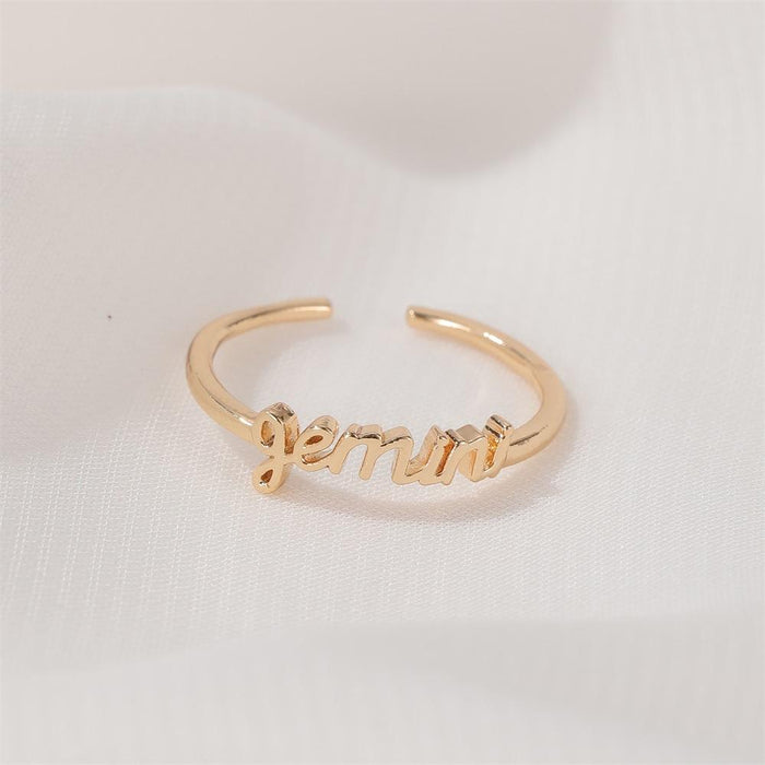 Bulk Jewelry Wholesale gold copper twelve constellation ring JDC-RS-RXD005 Wholesale factory from China YIWU China