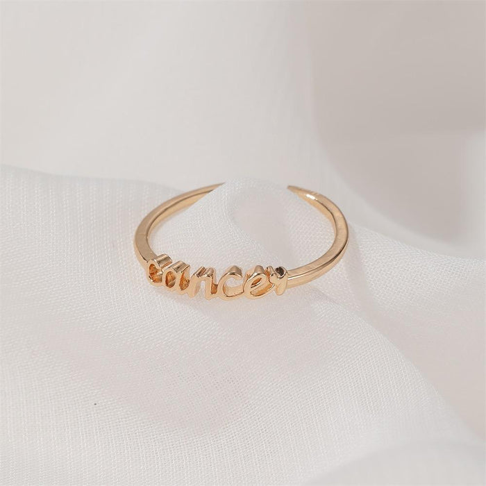 Bulk Jewelry Wholesale gold copper twelve constellation ring JDC-RS-RXD005 Wholesale factory from China YIWU China