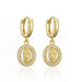 Wholesale gold copper Virgin Mary Earrings JDC-ES-ag033 Earrings JoyasDeChina 40911 Wholesale Jewelry JoyasDeChina Joyas De China