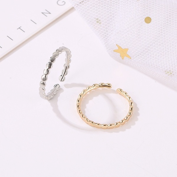 Bulk Jewelry Wholesale gold copper wavy opening adjustable ring JDC-RS-D009 Wholesale factory from China YIWU China