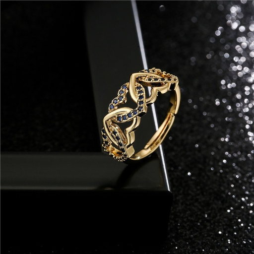 Bulk Jewelry Wholesale gold copper winding hollow love opening rings JDC-RS-ag136 Wholesale factory from China YIWU China