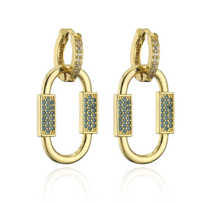 Wholesale gold copper with fine earrings JDC-ES-ag024 Earrings JoyasDeChina 40933 Wholesale Jewelry JoyasDeChina Joyas De China