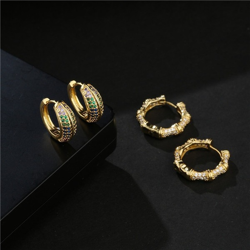 Bulk Jewelry Wholesale gold copper with fine earrings JDC-ES-ag090 Wholesale factory from China YIWU China
