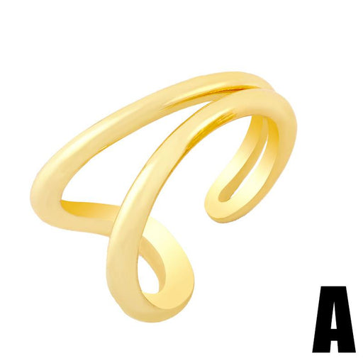 Bulk Jewelry Wholesale gold copper zipper rings JDC-RS-AS244 Wholesale factory from China YIWU China