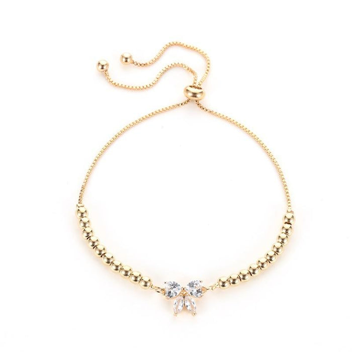 Wholesale gold copper zircon bow bracelet JDC-BT-D446 earrings JoyasDeChina 01kc gold 5918 Wholesale Jewelry JoyasDeChina Joyas De China