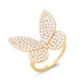 Bulk Jewelry Wholesale gold copper zircon Butterfly Rings JDC-RS-AS209 Wholesale factory from China YIWU China