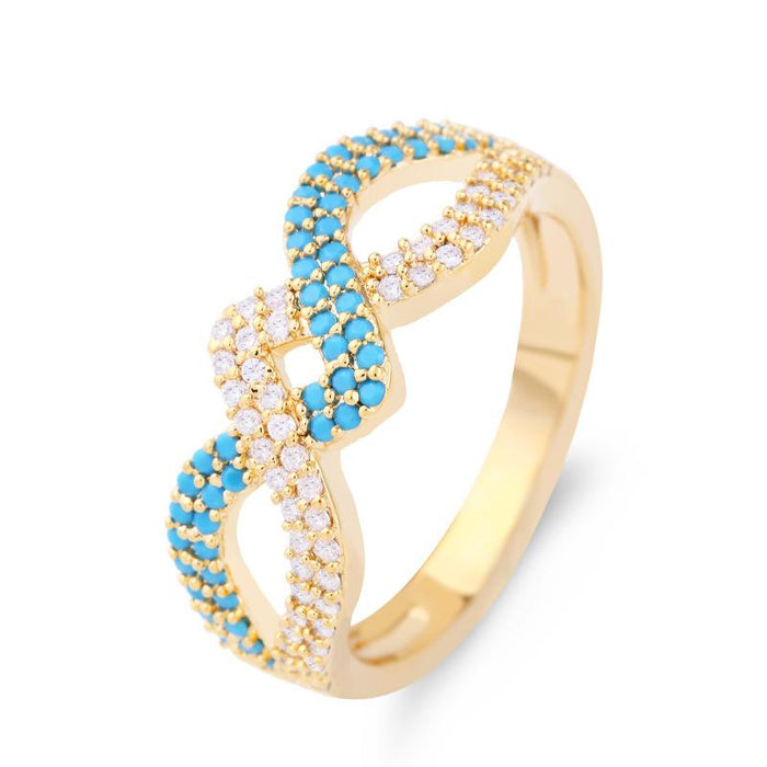 Bulk Jewelry Wholesale gold copper zircon Rings JDC-RS-AS203 Wholesale factory from China YIWU China