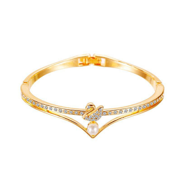Bulk Jewelry Wholesale gold crystal love geometry bracelet JDC-BT-D449 Wholesale factory from China YIWU China