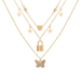 Bulk Jewelry Wholesale Gold Diamond Butterfly Pendant alloy necklace JDC-NE-F340 Wholesale factory from China YIWU China
