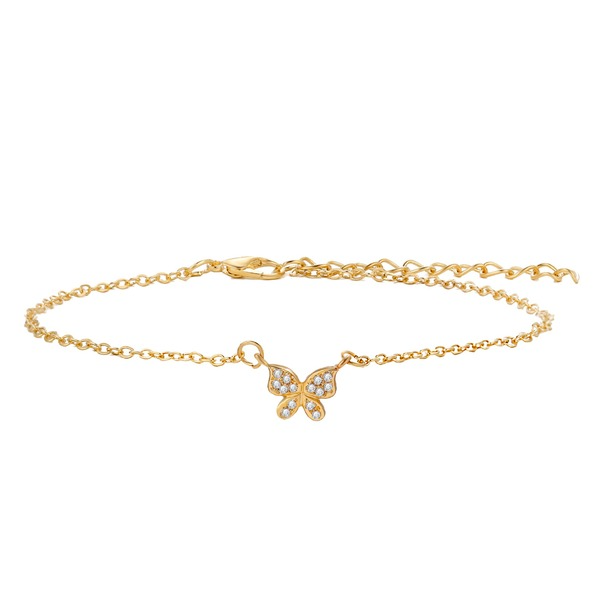 Bulk Jewelry Wholesale gold-encrusted butterfly alloy Anklet JDC-AS-F429 Wholesale factory from China YIWU China
