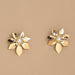 Wholesale gold flower earrings JDC-ES-NM003 Earrings 诺铭 Wholesale Jewelry JoyasDeChina Joyas De China