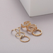 Bulk Jewelry Wholesale gold geometric inlaid water drill alloy ring JDC-RS-F389 Wholesale factory from China YIWU China
