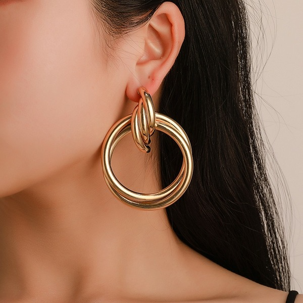 Bulk Jewelry Wholesale gold hemp flower women's earrings JDC-ES-D338 Wholesale factory from China YIWU China