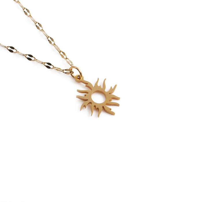 Wholesale gold hollow out pendant thin chain necklace for women JDC-NE-ML107 NECKLACE JoyasDeChina Ml-ssn00088 + lip chain Wholesale Jewelry JoyasDeChina Joyas De China