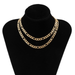 Bulk Jewelry Wholesale gold iron hollow necklace JDC-NE-KunJ083 Wholesale factory from China YIWU China