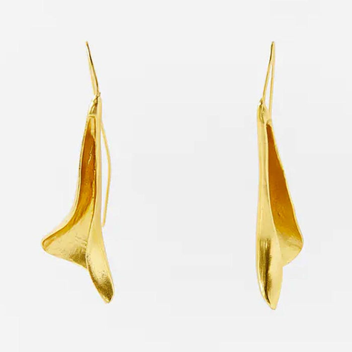 Wholesale gold leaf alloy earrings JDC-ES-TC145 Earrings JoyasDeChina golden Wholesale Jewelry JoyasDeChina Joyas De China