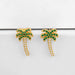 Wholesale gold love brass earrings JDC-ES-AS047 Earrings 翱?N Wholesale Jewelry JoyasDeChina Joyas De China