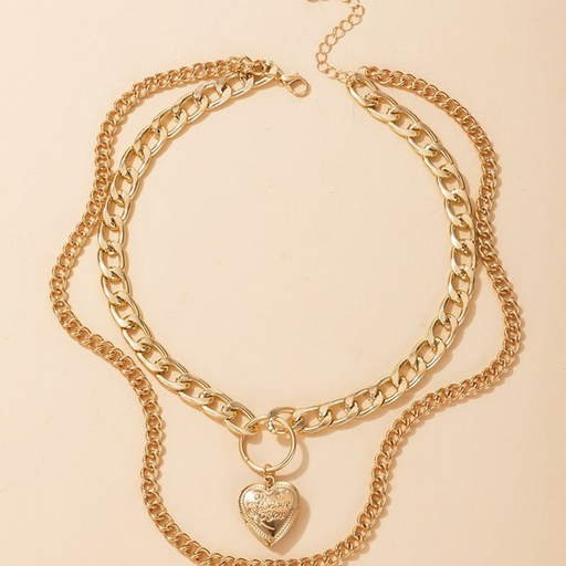 Wholesale gold love circle geometric Necklace JDC-NE-C130 NECKLACE JoyasDeChina Wholesale Jewelry JoyasDeChina Joyas De China