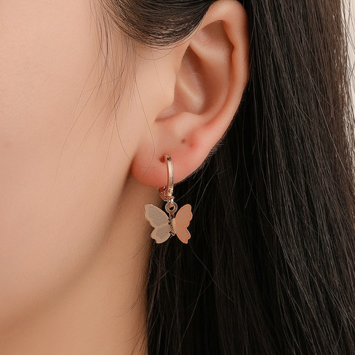 Bulk Jewelry Wholesale gold matte butterfly earring earrings JDC-ES-D397 Wholesale factory from China YIWU China