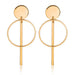 Wholesale gold mental long earrings JDC-ES-D334 earrings JoyasDeChina 01 Gold 6933 Wholesale Jewelry JoyasDeChina Joyas De China