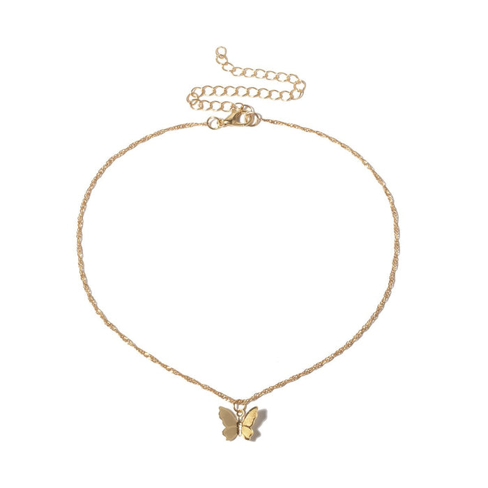 Bulk Jewelry Wholesale gold metal butterfly necklace JDC-NE-KunJ015 Wholesale factory from China YIWU China