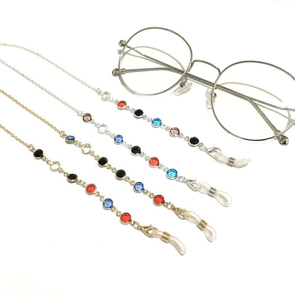 Bulk Jewelry Wholesale gold metal colorful glass beads glasses chain JDC-MC-HW012 Wholesale factory from China YIWU China