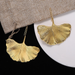 Bulk Jewelry Wholesale gold metal Leaf Earrings JDC-ES-V098 Wholesale factory from China YIWU China