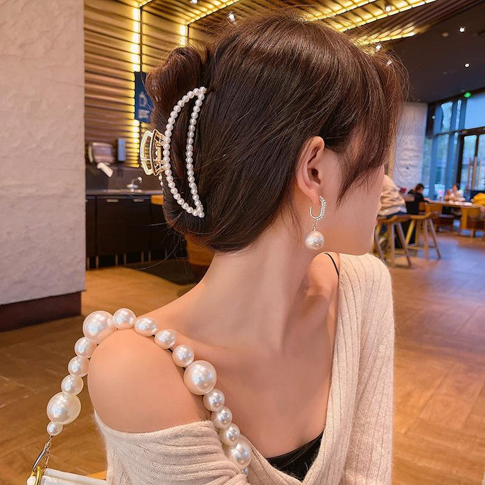 Bulk Jewelry Wholesale gold metal pearl shark clip fish hair card JDC-HD-bd004 Wholesale factory from China YIWU China