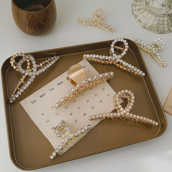 Bulk Jewelry Wholesale gold metal pearl shark clip fish hair card JDC-HD-bd004 Wholesale factory from China YIWU China