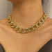 Bulk Jewelry Wholesale gold metal punk chain diamond necklace female JDC-NE-KunJ061 Wholesale factory from China YIWU China