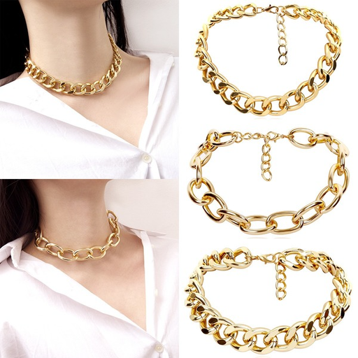 Bulk Jewelry Wholesale gold metal single-layer necklace JDC-NE-KunJ011 Wholesale factory from China YIWU China