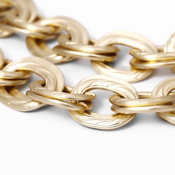 Bulk Jewelry Wholesale gold metal thread double-ring stitching chain necklace JDC-NE-KunJ014 Wholesale factory from China YIWU China